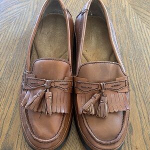 Dockers Tan Leather Tassel Loafers Men’s 9M – Business Casual Dress Shoe